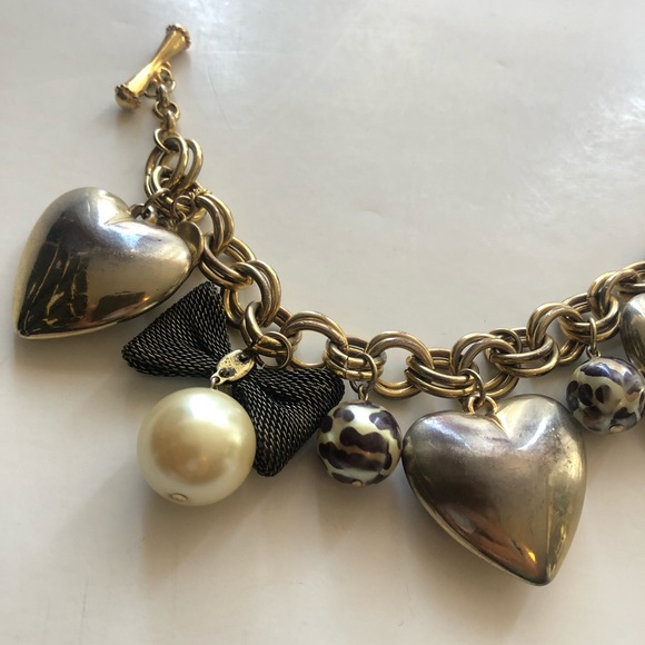 Betsey Johnson Heart Charm Bracelet - Picture 2 of 4